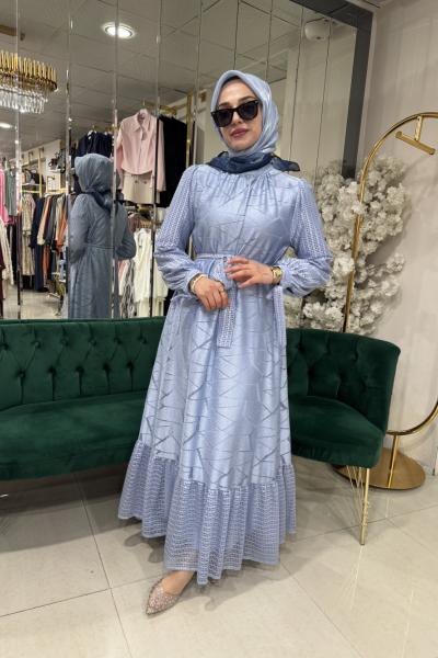 1289 GÜPÜR ELBİSE Bebe Mavisi