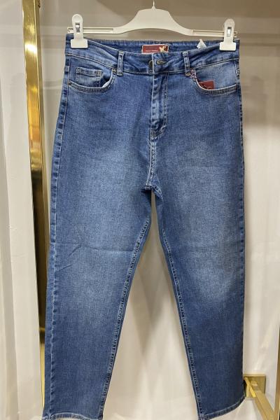 181 KOT PANTOLON MOM JEAN Mavi