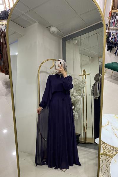 BNN2234031  ABİYE ELBİSE Mor