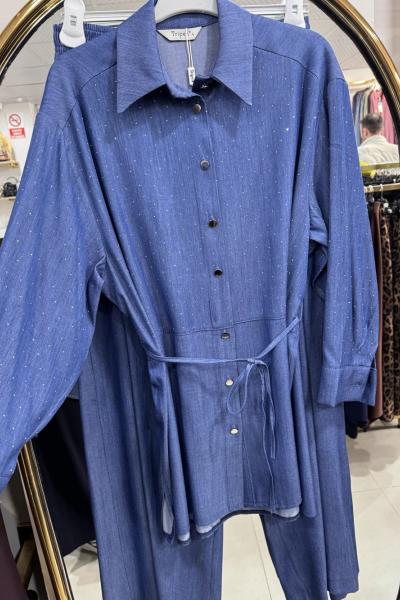 TAŞLI KOT TAKIM Mavi