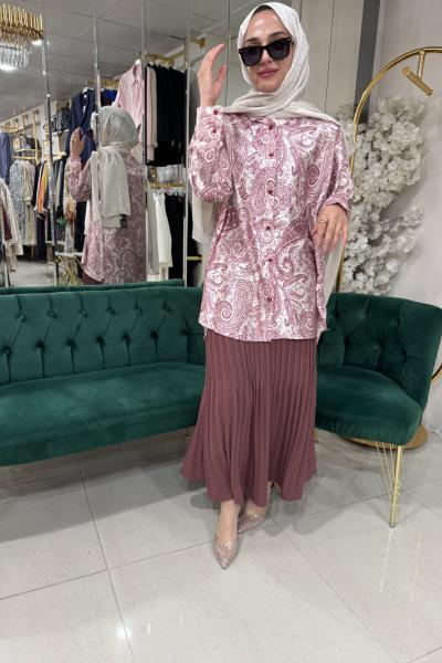 PİLİSELİ ETEK Gül