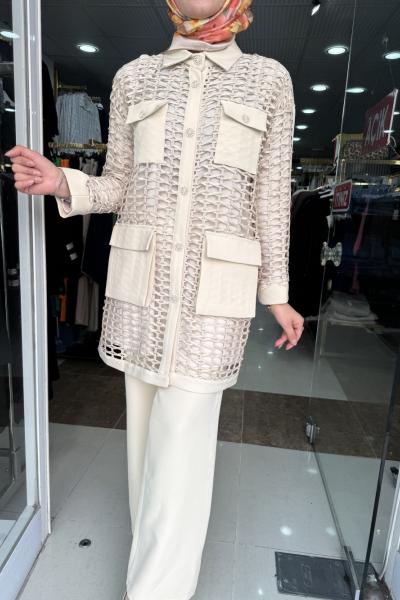 HASIR LI 3 LÜ ŞIK TAKIM Bej