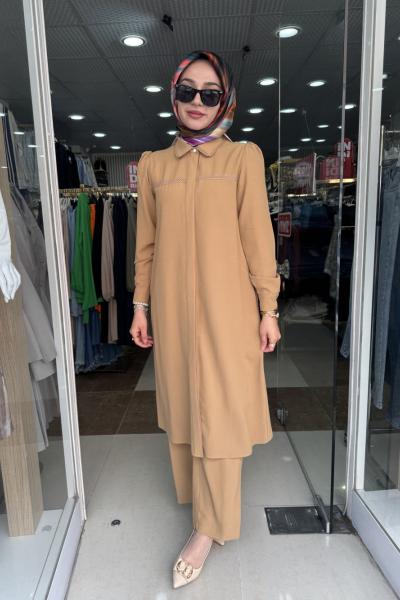 UZUN TUNİKLİ TAKIM latte