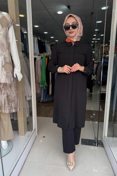 UZUN TUNİKLİ TAKIM Siyah