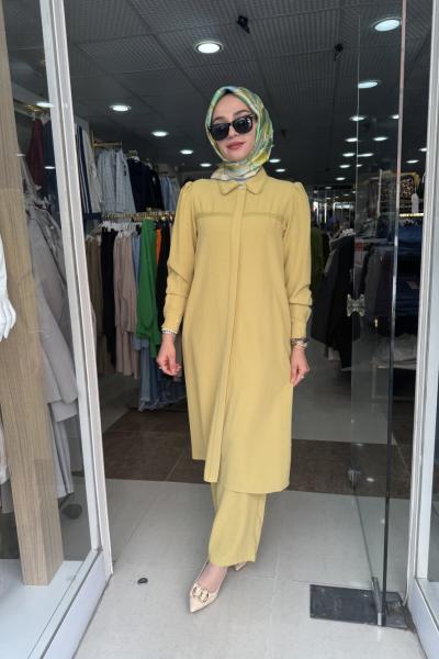 UZUN TUNİKLİ TAKIM Yağ Yeşili