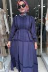 GÜPÜRLÜ ETEKLİ TAKIM Lacivert