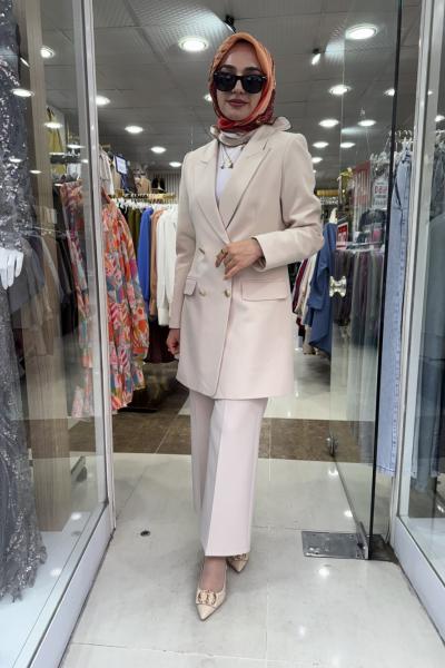 UZUN BLAZER CEKET Bej