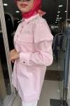 OMZU TAŞLI GÖMLEK Pembe