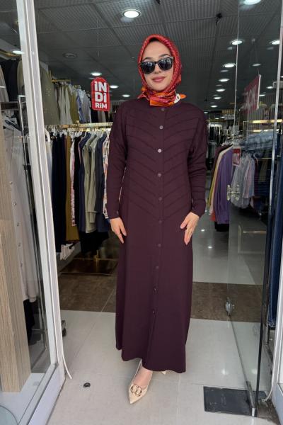 ROSE MERSERİZE UZUN KAP Bordo