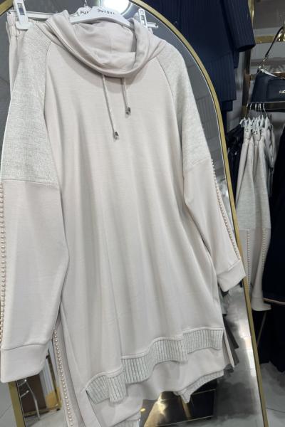 TRİKO KOMBİNLİ TAKIM Bej