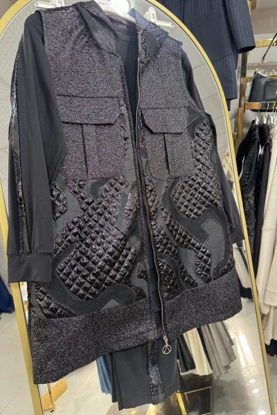 JAKAR YELEKLİ 3 LÜ TAKIM Siyah