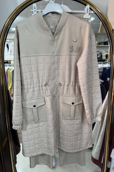 KAPİTONE CEKETLİ 2 Lİ TAKIM Bej