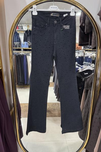 İSPANYOL TAŞLI KOT Siyah Taş