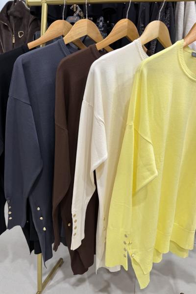 OVERSIZE MERSERİZE TRİKO Siyah