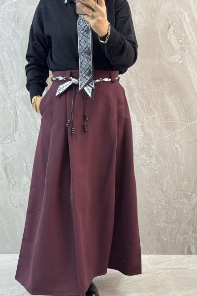 FULAR KUŞAK ETEK Bordo