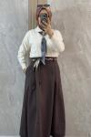 FULAR KUŞAK ETEK Kahverengi