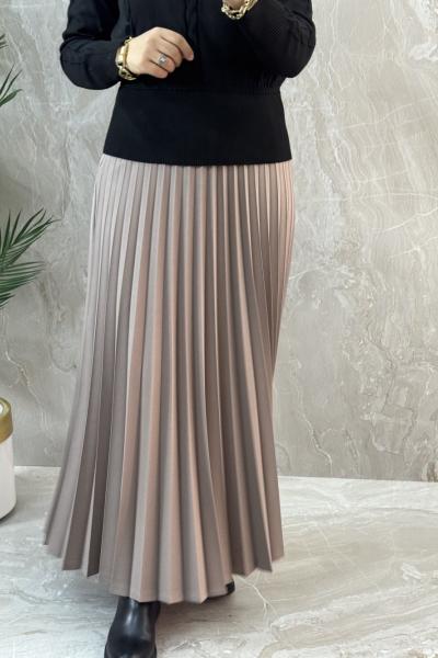 PİLİSELI ETEK Vizon