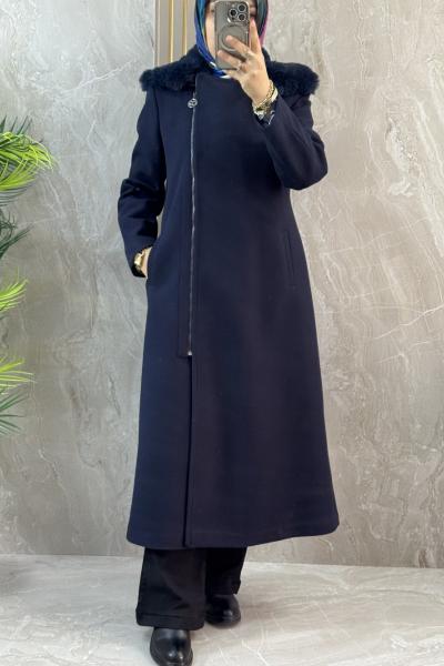 ORHAN FERMUARLI KAŞE KABAN Lacivert