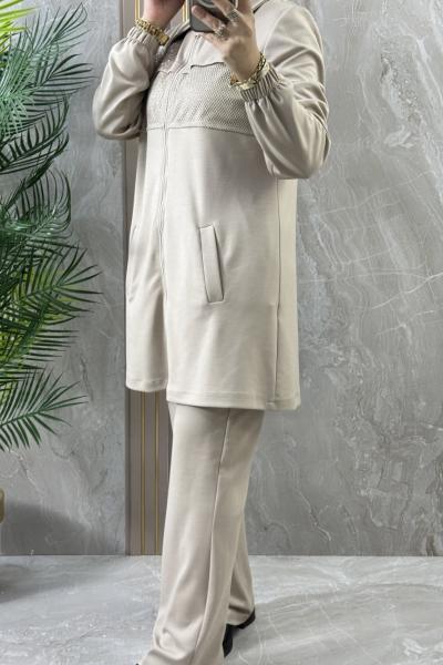 FİLELİ KELEBEKLİ TAKIM Bej