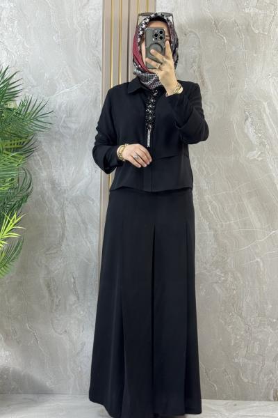 ETEK PANTOLONLU ŞIK TAKIM Siyah