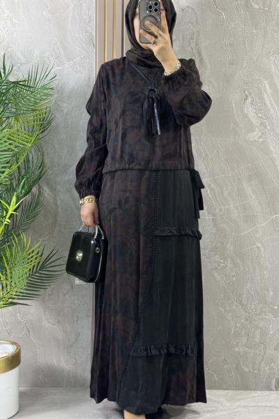 LEVİDOR ETEKLİ TAKIM Bordo