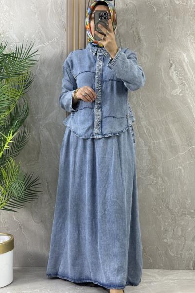 KOT ETEKLİ TAKIM Açık Mavi