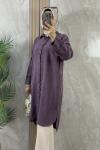 TENCEL UZUN GÖMLEK Lila