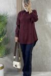 TENCEL GÖMLEK TUNİK Bordo