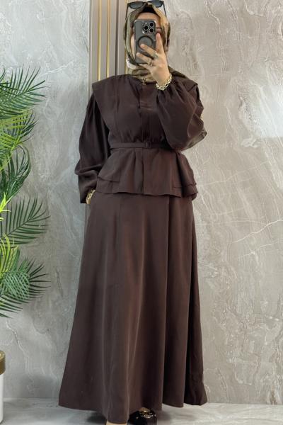 HOLAS ETEKLİ TAKIM Kahverengi