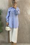 OMUZ FIRFIRLI GÖMLEK Mavi