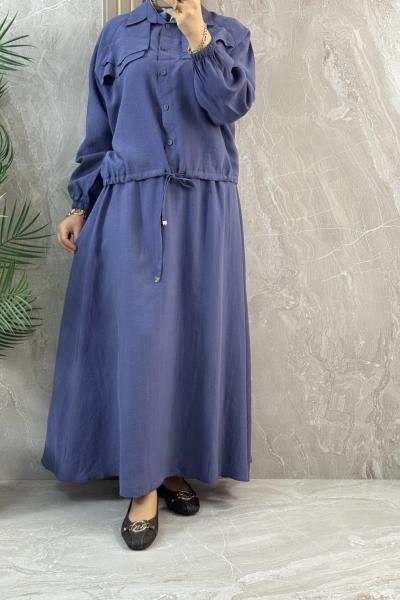 LYOCELL ETEKLİ TAKIM indigo Mavi