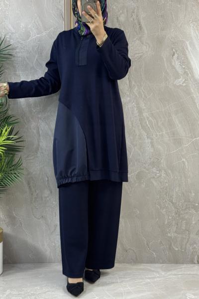 ALTI PARAŞÜT DETAYLI PANTOLONLU TAKIM Lacivert