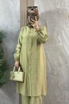 UZUN TUNİKLİ PANTOLONLU TAKIM Yağ Yeşili