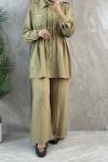 TENCEL CEP FERMUARLI BEL BAĞCIKLI TAKIM OLİVE