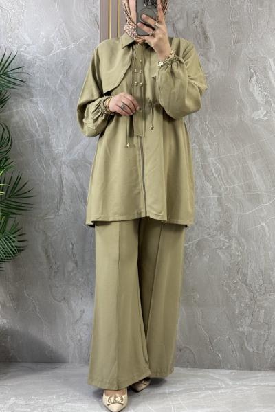 FERMUARLI BEL BAĞCIKLI TAKIM OLİVE