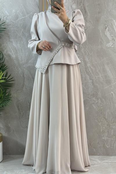 TAŞLI ABİYE Taş Rengi