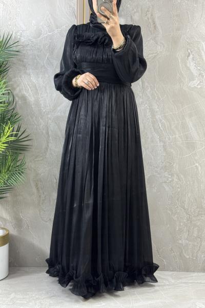JANJAN ABİYE ELBİSE  Siyah