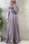 JANJAN ABİYE ELBİSE  Lila