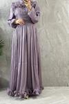 JANJAN ABİYE ELBİSE  Lila