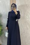 KUŞAK TAŞ DETAYLI ABİYE Lacivert