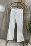 İSPANYOL PAÇA KOT PANTOLON Beyaz