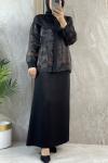 ORGANZE ETEKLİ TAKIM Siyah