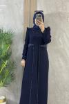 SİYAH TAŞ DESEN ABİYE Lacivert Marin