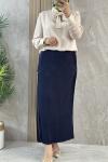 PİLİSELİ ŞIK ETEK Lacivert