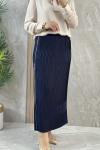 PİLİSELİ ŞIK ETEK Lacivert