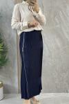 PİLİSELİ ŞIK ETEK Lacivert