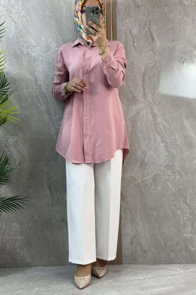 TENCEL GÖMLEK Pembe