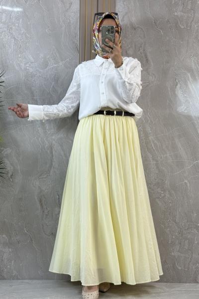 PAMUKLU KUMAŞ ETEK Sarı