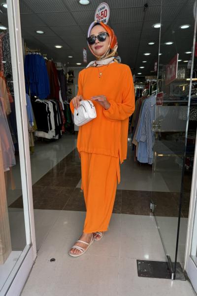 4090 ŞALVAR TAKIM Turuncu