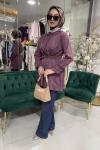 4347 SATEN TUNİK Bordo